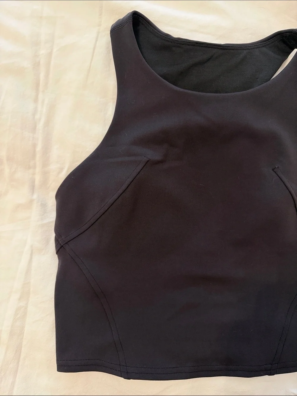 Lululemon Black Wunder Train Racerback Tank Size 4 Everlux B/C Cups Bra